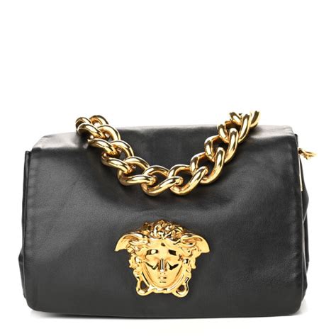 versace sultan shoulder bag|VERSACE Nappa Small Palazzo Sultan Shoulder Bag Black .